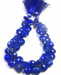 Hermosas Cuentas de Piedras Preciosas Facetadas de Lapislázuli Azul Natural de 8-9 mm, Cuentas de Lapislázuli en Forma de Corazón Pulido Opaco, Hilo de 7.5 Pulgadas - Product Image 6