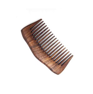 Peigne en bois naturel écologique fait main, poli, de forme rectangulaire, pour la décoration de table, la décoration de la maison, ou comme cadeau d'affaires - Product Image 4