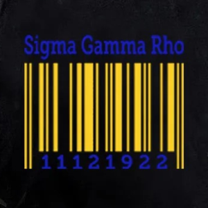 Camiseta negra de manga corta con estampado de código de barras, camiseta gráfica informal cómoda con cuello redondo de la hermandad Sigma Gamma Rho, moda griega - Product Image 6