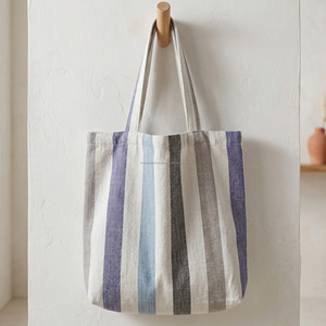 Bolso de Mano Tejido para Viaje de Verano para Mujer, Bolso de Ropa de Alta Calidad, Bolso de Playa de Algodón con Rayas Boho Amarillas, Hecho a Mano - Product Image 6