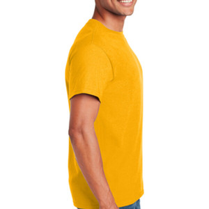 Short Sleeve O-Neck T-<b>Shirt</b> 100% Cotton Front Street Style Regular Fit Color <b>Gold</b> Unisex Breathable Quick Dry Casual - Product Image 4