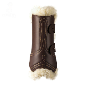 Botas de nailon para caballo, protectores de patas, vendas de seguridad con forro de piel, equipo ecuestre y veterinario para equinos - Product Image 1