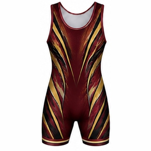 Premium Wrestling <b>Singlets</b> Custom Printed Lycra Sports Uniforms for Professional Wrestling Teams and Clubs - Product Image 5
