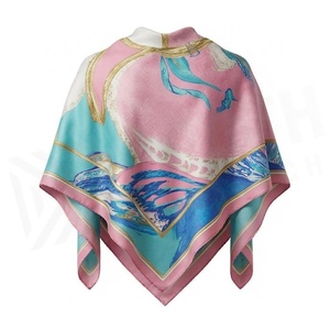 NORTH APPROACH Women's Square Silk Scarf Floral Print Elegant Multi-Functional Fashion Accessory All Seasons - Product Image 2