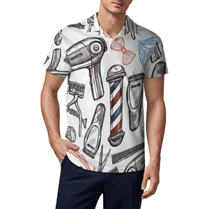 Camisa de Barbero Profesional Personalizada con Botones a Presión, Material de Algodón/Poliéster Ecológico y Duradero, con Bolsillos, para Uso en Salón de Belleza y Barbería - Product Image 1