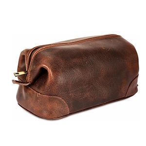 Neceser de Viaje para Hombre, Organizador de Afeitado Impermeable con Gran Capacidad, Bolsa de Aseo de Cuero con Compartimentos, Bolsa de Almacenamiento Portátil - Product Image 4