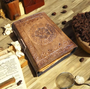 Celtic Cat <b>Leather</b> Grimoire: Handmade <b>Book</b> of Shadows - Product Image 4