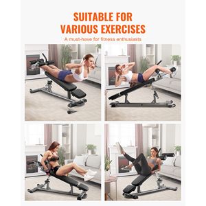 Panca per Addominali in Acciaio Rinforzato con 4 Altezze Regolabili, Maniglia per Crunch Inverso, Capacità 450 Kg, Tipo Panca Piana - Product Image 6