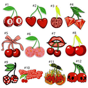 Factory Price Wholesale Custom Embroidery Patches Iron On Guitar Badge 3D Embroidered Music Fabric Patch for Hats Bags <b>Jackets</b> - Product Image 4