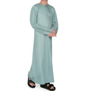 Abaya Caftán Musulmán para Niños y Hombres, Hecho en Pakistán, Estilo Medio Oriente, Cuello en V, Árabe, Marroquí, Islámico, Tallas Grandes, Transpirable - Product Image 5