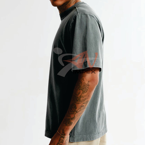Wholesale Men's Oversize T Shirt Plus Size Plain Customized <b>Logo</b> High Quality T-Shirt for Men 100% Cotton - Product Image 4