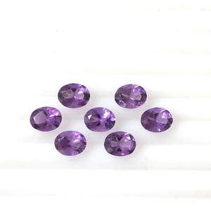 Piedras preciosas sueltas de amatista púrpura natural, corte ovalado, 6x8 mm, facetadas, calibradas, para la fabricación de joyería, venta al por mayor, lote a granel. - Product Image 3