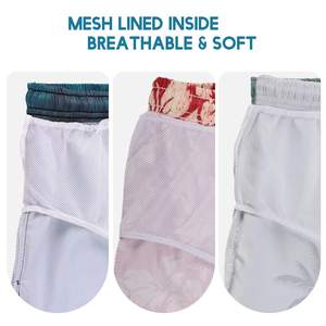 Pantalones cortos de verano para hombre, estampado de palmeras, cintura elástica con cordón, informales, para playa, vacaciones, tropicales, coloridos, camisa blanca, camisa de verano para hombre - Product Image 2