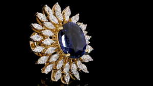 Pendientes de Lujo con Zafiro Azul Ovalado de Laboratorio y Diamante Cultivado en Laboratorio con Forma de Marquesa | Joyería de Novia y de Cóctel | OEM ODM - Product Image 4