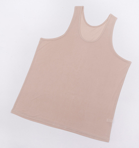 Super Soft Plain Color <b>Vest</b> Lightweight 120 GSM 100% Silk High Quality Tank Top Men Wholesale Breathable Fitness Training - Product Image 3
