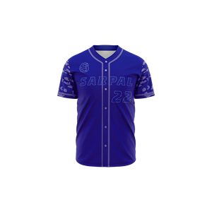 Chemises de baseball à manches courtes personnalisées, logo brodé, 100% coton, sublimation, séchage rapide, pour hommes - Product Image 1