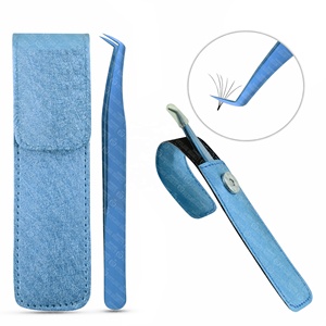 Pince à cils en acier inoxydable de qualité supérieure avec pointe pointue et prise confortable pour un retrait précis des cils et des sourcils - Product Image 5