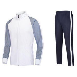 Ensemble de survêtement athlétique pour homme en polyester, tenue de jogging, ensemble de vêtements de sport pour la course et l'entraînement, fournisseur OEM - Product Image 2