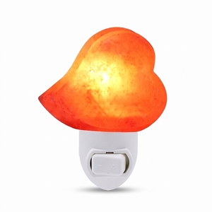 Lampe de nuit décorative en forme de cœur en sel rose de l'Himalaya, lumière cristalline pour l'ambiance de la maison - Product Image 1