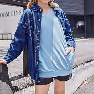 Custom Kids Crew Neck Sweatshirt 220G 100% Cotton <b>Toddler</b> <b>Hoodie</b> Warm Fleece with Printed Logo - Product Image 4