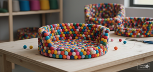 SAMYAK Lit pour chat en feutre de laine 100% fait main, écologique, luxueux, classique, motif animal simple, toutes saisons, lavable à la main - Product Image 5