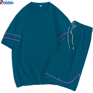 Custom New Fashion Summer Set With <b>Strips</b> shorts set Unisex Trendy Summer Men's Short Sleeve Suit Fashion Casual Sports Suit - Product Image 6