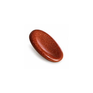 Pierre de pouce en Goldstone rouge, ovale, polie, 1,5 x 0,6 pouces, cristal Feng Shui portable, décoration d'intérieur 7 Chakras - Product Image 4