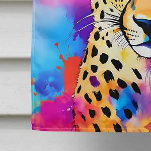 Hippie Animal Cheetah Casa Grande bandera Multicolor porche manga poste decorativo patio Banner ilustraciones poliéster pared colgante casa - Product Image 4