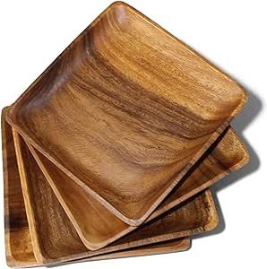 Plateau polyvalent en bois d'acacia, planche de service multi-usages, vaisselle en bois naturel pour la cuisine, la salle à manger, le restaurant, les réceptions à domicile - Product Image 6