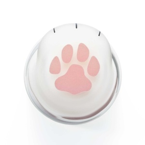 Vaso de vidrio Coconeco, fabricado en Japón, con figura de pata de gato, para bebidas, con diseño de gato madre, gatito y huella de pata. - Product Image 5