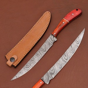Custom Damascus Steel <b>Kitchen</b> <b>Knife</b> – <b>Sharp</b> 7" Blade for Professional Use Pakka wood handle Bevel edge <b>knife</b> - Product Image 5
