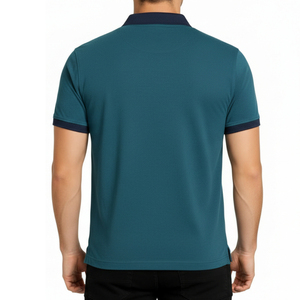 Polo Homme Oversize Coupe Décontractée Coton Manches Courtes Décontracté Style Urbain Doux Respirant Col Montant Impression Personnalisée Vente en Gros - Product Image 2