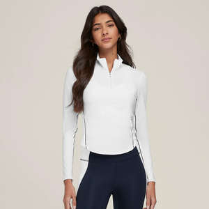 เสื้อยืดแขนยาวผู้หญิงขายส่ง สำหรับฤดูใบไม้ผลิและฤดูใบไม้ร่วง ทรงเข้ารูป คอกลม เสื้อพื้นฐาน เสื้อยืดเรียบๆ - Product Image 3