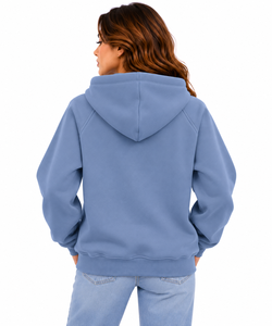 Sweat à capuche en molleton épais personnalisé pour femme, brodé de qualité supérieure, coupe oversize, style streetwear, vente en gros, hiver - Product Image 2
