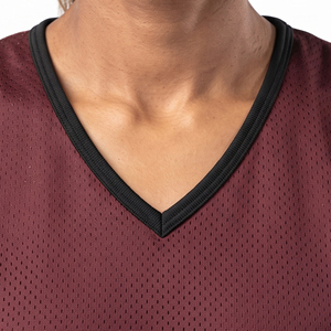Chaleco deportivo de malla sin mangas para baloncesto femenino, chalecos personalizados para mujer, chaleco de baloncesto de malla con cuello en V para mujer - Product Image 4