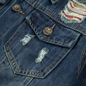 แจ็คเก็ตยีนส์ผ้าฝ้ายสำหรับผู้ชาย เสื้อผ้าผู้ชาย แจ็คเก็ตและเสื้อโค้ท ไซส์ใหญ่พิเศษ แจ็คเก็ตยีนส์คุณภาพสูงสำหรับผู้ชาย บริการ OEM - Product Image 2