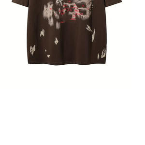 Camiseta Vintage de Algodón para Hombre, Cuello Redondo, Tela Ligeramente Elástica, Corte Holgado, Antiarrugas, Verano - Product Image 3