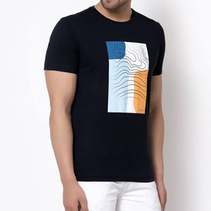 Prix de gros – Haut tendance léger à séchage rapide en coton de haute qualité, confortable, respirant, avec logo personnalisé imprimé pour hommes - Product Image 4