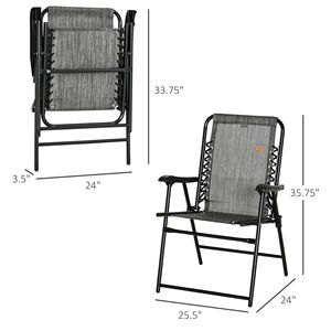 Sedia Pieghevole Portatile Quadrata da Esterno con Braccioli per Campeggio, Piscina, Spiaggia, Prato, Terrazza - Alluminio e Ferro per Hotel, Palestre, Giardini, Tessuto - Product Image 3