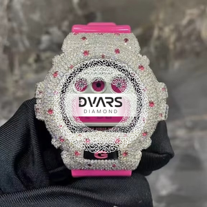 Custom Luxury VVS Moissanite Automatic Mechanical <b>Watch</b> Hip Hop Hand Brand Rubber Band 20mm Pointer Water Resistant Alloy <b>Case</b> - Product Image 1