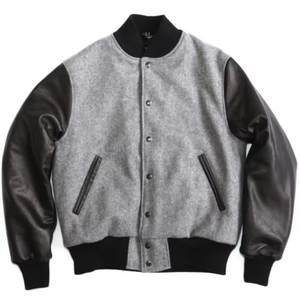 <b>Top</b> Quality Adult and Youth Baseball Letterman Jacket Wool Material with Leather Sleeves Varsity winter Jacket for men 20252026 - Product Image 2