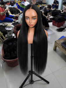 Premium Vietnamese <b>Human</b> <b>Hair</b> Lace Front <b>Wig</b> Silky Straight Natural Black Remy <b>Hair</b> Wholesale Supplier - Product Image 5