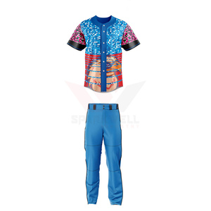 Ensemble de maillots de baseball sublimés personnalisés pour hommes, gris et orange, imprimé, séchage rapide, manches courtes, pantalon uniforme à braguette boutonnée, 100 % polyester - Product Image 3