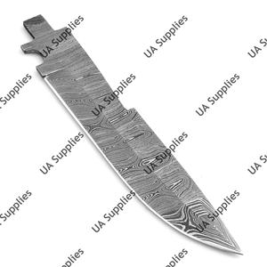 Couteaux tactiques vierges à lame fixe en acier Damas de haute qualité, faits à la main, pleine longueur de lame, pour le camping, la chasse et la survie, support OEM ODM - Product Image 2