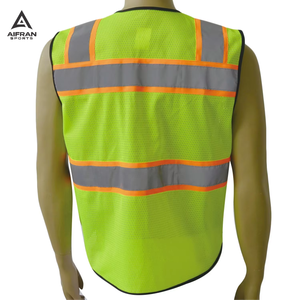 Chaleco de Seguridad Reflectante de Alta Visibilidad Aifran, Ropa de Trabajo con Múltiples Bolsillos para Obras de Construcción y Uso en Exteriores - Product Image 3