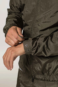 OEM Custom Men's Streetwear Nylon Windbreaker <b>hoodies</b> Casual Training Zip-up Elastic Cuff Front Embroidery Puff men's jackets - Product Image 6