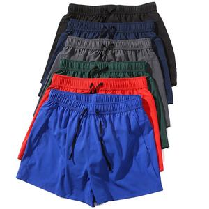 Shorts de course pour hommes en tissu polyester et élasthanne avec doublure en maille et poches latérales, pour le fitness et l'entraînement sportif - Product Image 1