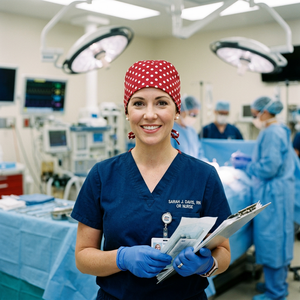 Nuevo Gorro Quirúrgico Estampado para Uniforme Médico de Hospital, Gorro Quirúrgico de Fábrica OEM para Cabello Largo, Gorro 100% Algodón para Enfermera y Doctor - Product Image 4