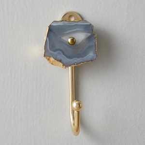 Luxurious Gold Agate Vintage Adjustable Eco-Friendly Waterproof Wall Hook Single Hook for Clothing Storage Self-adhesive - Product Image 3
