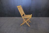 Chaise pliante en teck, design moderne, légère, utilisation intérieure/extérieure, finition bien poncée, mobilier de jardin, salle à manger, hôtel, villa